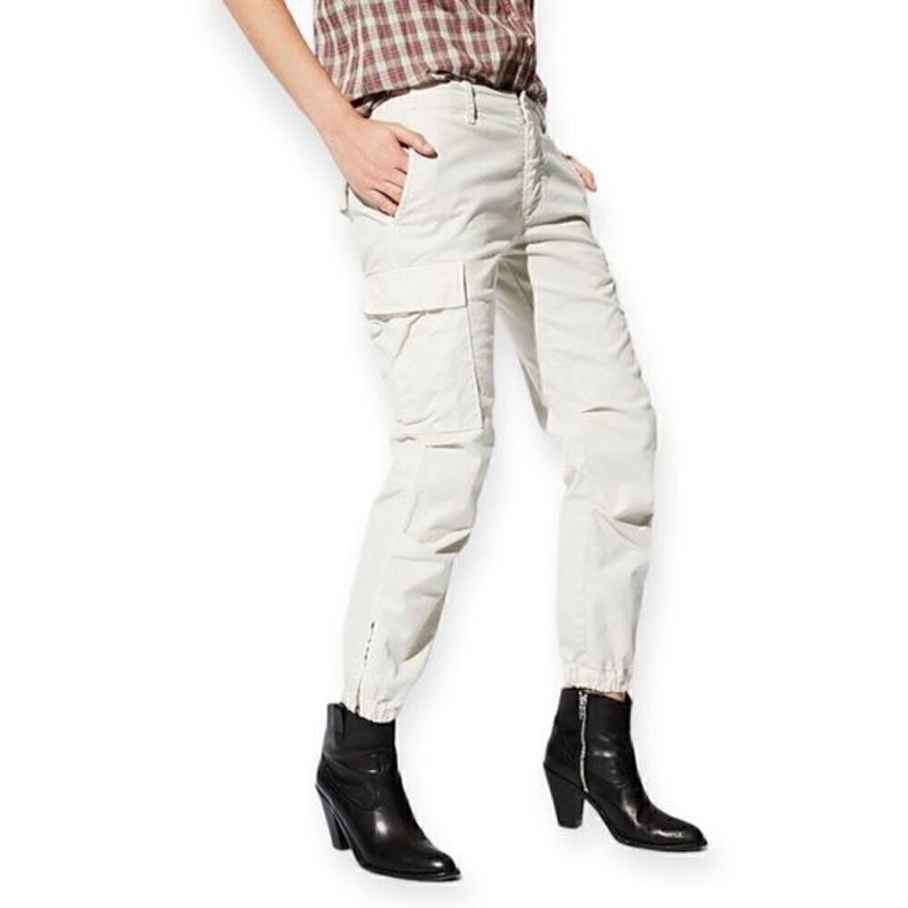 Nili Lotan Cargo French Military Pants, Ivory Size 4, Never worn